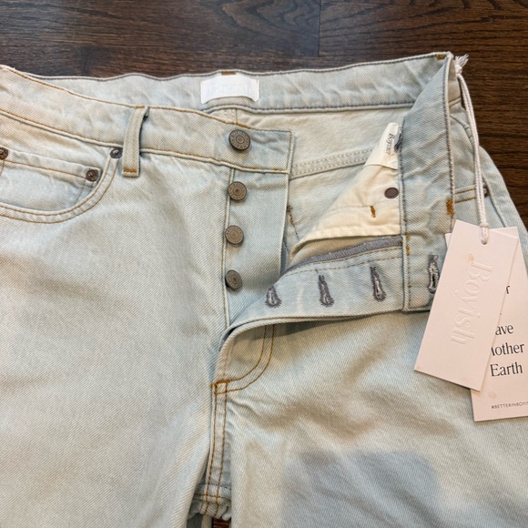 NWT Boyish The Billy High Rise Skinny Tommy Style Stagecoach Wash Raw Hem Jeans - Picture 5 of 11